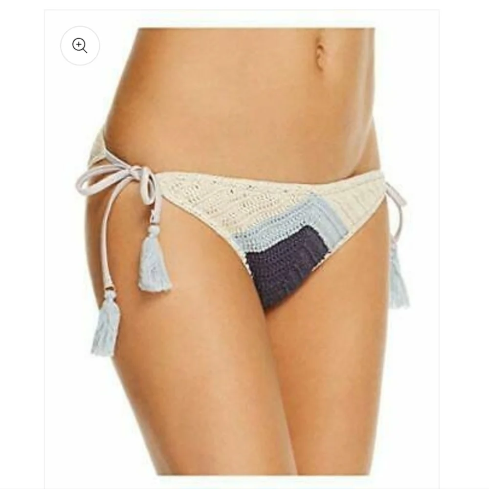 Suboo Crochet Chevron Bikini Set Blue size Large - Picture 3 of 9